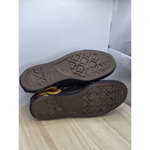 Size 8 Womens- Converse Chuck Taylor All Star High Black with yellow/Red/purple - Picture 8 of 9